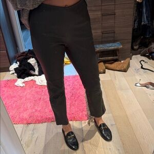 Vince Charcoal leather pants